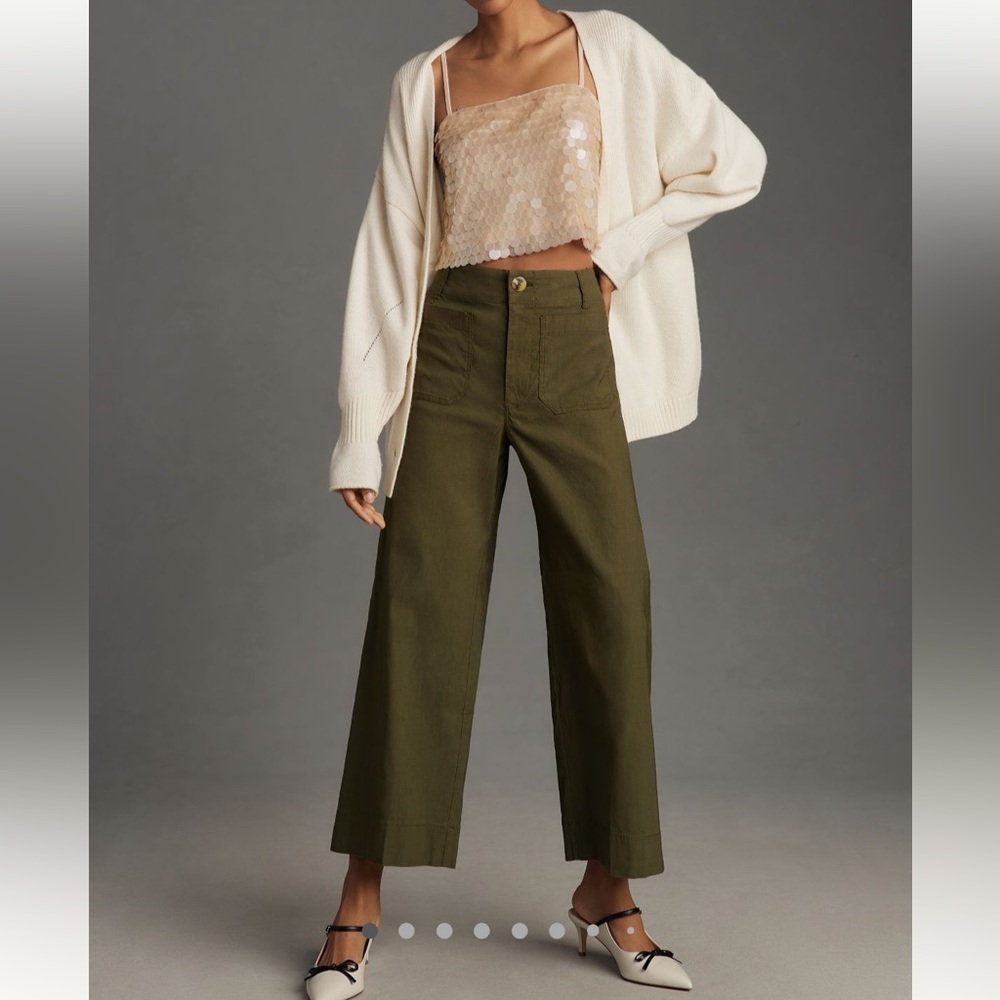 Maeve Colette cropped wide leg pant